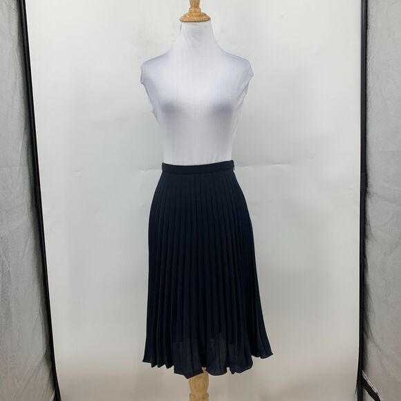 Michael Kors Accordion Skirt Womens 0 Semi Sheer Knee Length Pleated Unlined - Picture 2 of 15